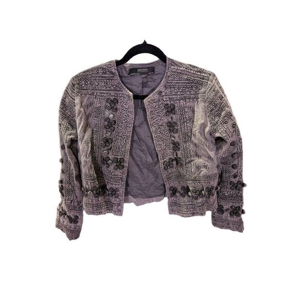 Zara Jackets & Blazers - Zara Basix Black Bolero Jacket Embroider Women's Medium